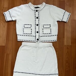 Zara Cream Cardigan!!! Skirt also available separated